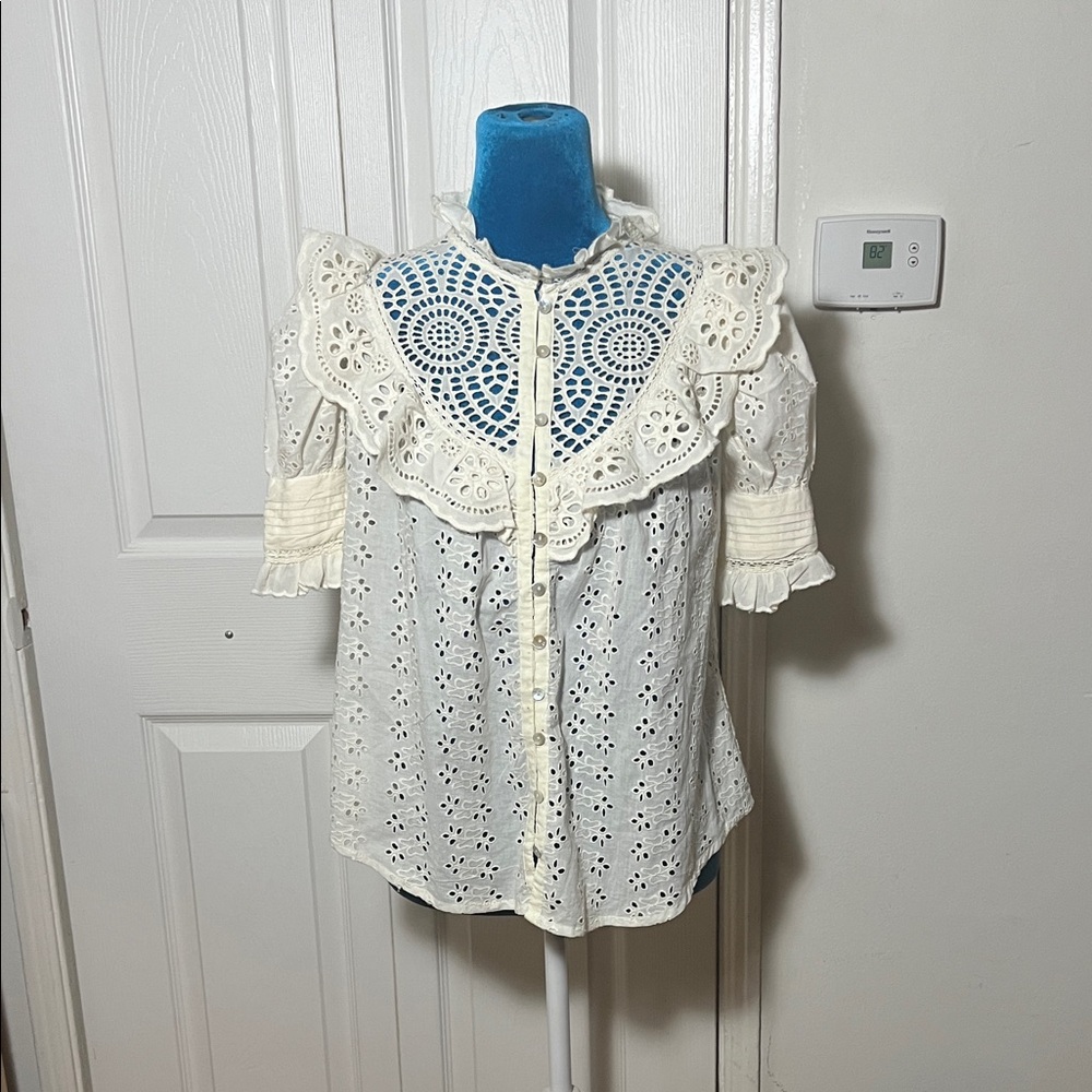 Love The Label Ruffle Blouse Women’s XS - Picture 2 of 8